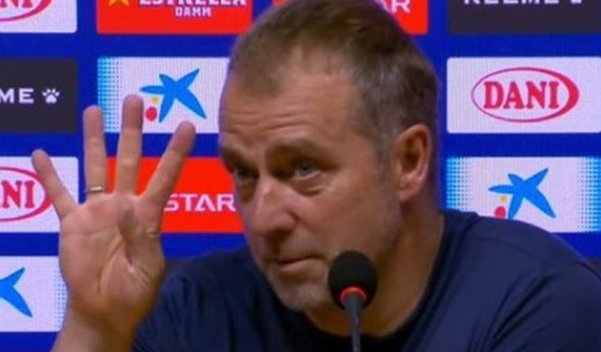 Barca je sva četiri puta pobijedila Real. Flickov gest na presici slavljenika je hit