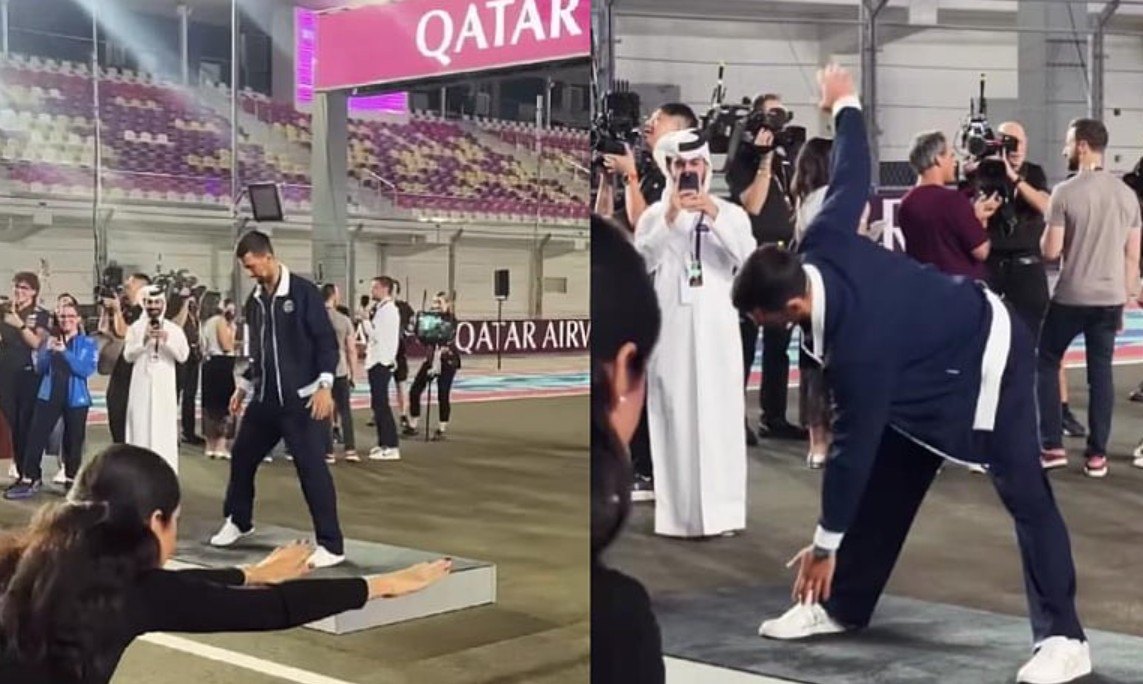 Novak Đoković vozačima Formule 1 na stazi u Kataru davao instrukcije iz joge