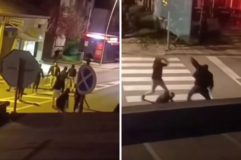 Тепачка меѓу навивачи во Хрватска – се користеа и палки (Видео)