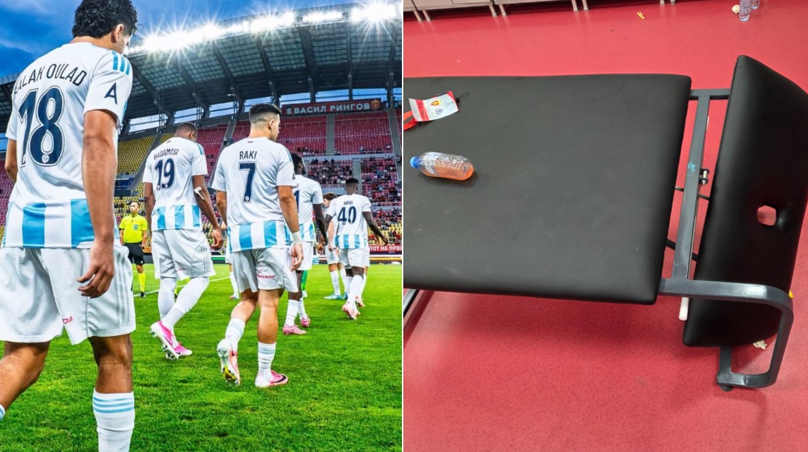 Фудбалерите на Рига направиле хаос – кршеле во соблекувалната на Вардар! (Фото)